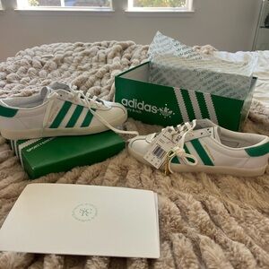NWT Sporty & Rich x ADIDAS M9.5/EU42 White and Green Sneakers